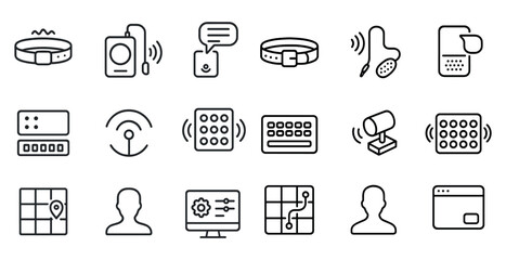 Innovative smart home and networking line icons for technology design