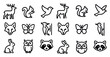 © Влада Яковенко - Minimalist woodland animal icons collection for nature-themed designs