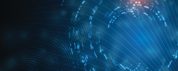 Poster - Abstract high technology and science blue background