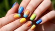 © Юлия Жигирь - hands with colorful nails