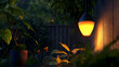 © Andri - Outdoor Garden Hanging Lamp Illuminated Patio Scene