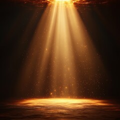 Wall Mural - Sunlight shines on a dark backdrop, a graphic idea for your project
