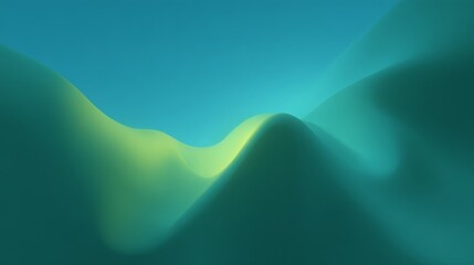 Aufkleber - Exploration of Dark Teal Abstract Landscapes Showcasing Soft Gradients and Flowing Shapes Inviting Tranquility and Inspiration