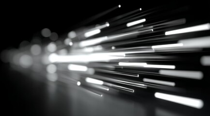 Leinwandbilder - Dynamic Light Bars Float in Darkness, Creating an Abstract Representation of Data and Technology That Evokes a Sense of Movement and Futurism