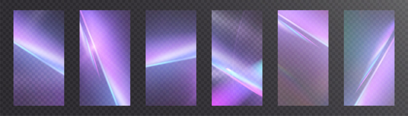Aufkleber - Refraction of sun glare. Abstract effect with glare of light distortion. Reflected light prism effect.	