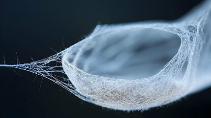 Closeup Delicate Spiderweb Structure