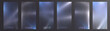 © Valeriia - Translucent glass backgrounds with cold glow and glare, designed as vertical banners. Ideal for mobile interface, app showcase, futuristic UX.