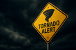 © Passionwith - Tornado Alert Sign: Urgent Weather Warning Notice