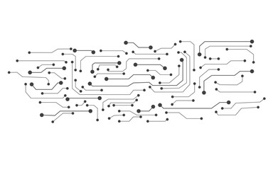 Wall Mural - abstract circuit board design: lines, nodes, connections, technology, innovationautomation, circuit,