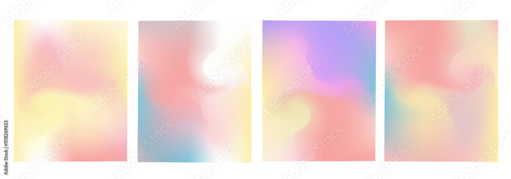 Set of vector gradient backgrounds with grainy texture. For covers ...