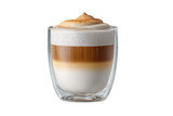 PNG Delicious layered latte macchiato in clear double-walled glass
