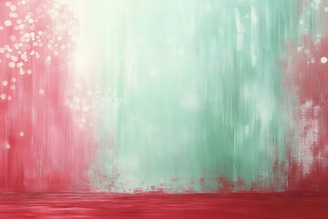 Wall Mural - abstract background with brushstrokes in red and mint for stunning visuals and elegant decor