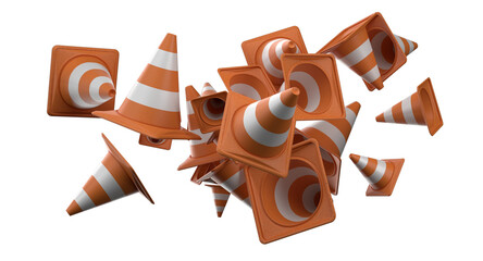 Leinwandbilder - Orange Traffic Cones
