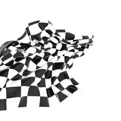 Poster - The checkered flag waves in the wind a symbol of victory and the thrill of competition