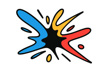 Poster - Colorful paint splash design for artistic expression and creative branding