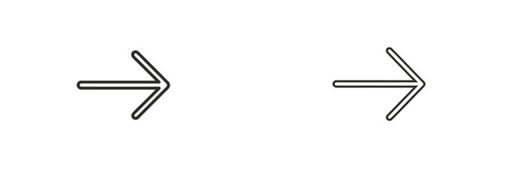Poster - Arrows pointing right illustrating direction and movement in a minimalist design on a plain background