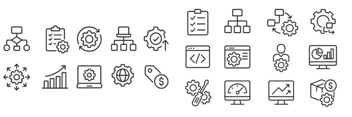Leinwandbilder - Visual representation of project management and workflow optimization tools in a modern office setting