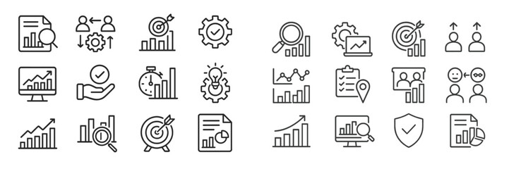 Leinwandbilder - Visual elements showcasing business analytics, teamwork, and performance metrics in a corporate environment