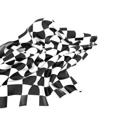 Poster - The checkered flag waves in the wind a symbol of victory and the thrill of competition