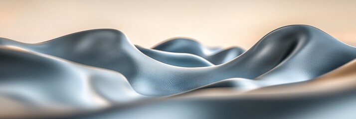 Wall Mural - flowing satin, delicate texture wave abstract shapes pattern for dynamic fluid design style concept