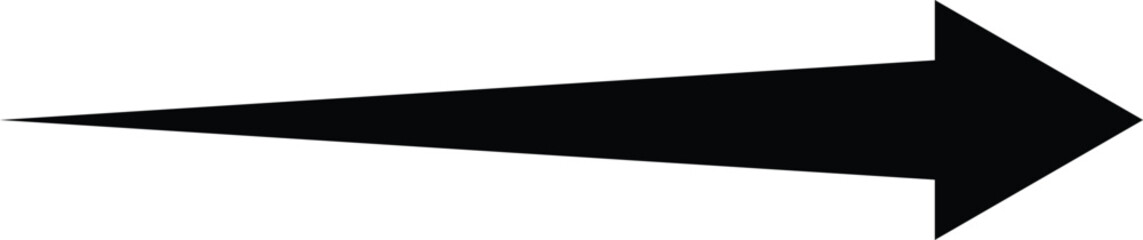 Wall Mural - black arrow isolated on white background