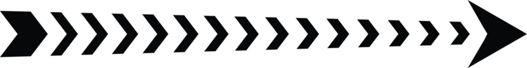 Wall Mural - arrow moving dynamic symbols. road lines arrow zigzag chevron speeds flat style.