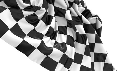 Poster - The checkered flag waves in the wind a symbol of victory and the thrill of competition