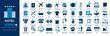 © MOHAMMAD AMINUL - hotel element and service icon set. travelling, trip, adventure, vacation, staying, luxury, relaxation, service, lifestyle journey, holiday, tourism, tourist etc concept. eps two color icon with names