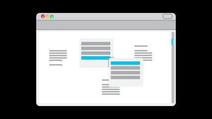 Modern User Interface Design with Multiple Windows Floating Over an Application on a Transparent Background
