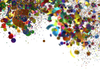 Aufkleber - Abstract Colorful Confetti Explosion