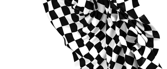 Poster - Black and white checkered abstract background. Race background with space for text. Racing flag