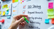 © hasan - SEO Strategy Checklist with Digital Marketing Planning on Whiteboard
