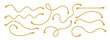 © vik_y - Vector Illustration Background Featuring Realistic Gold Ropes in Various Twisted and Curled Arrangements, Depicting Decorative and Ornamental Rope Shapes, Isolated on a White Background