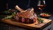 © Yevgen Lytvynenko - Tomahawk Steak_A dramatic, bone-in ribeye with a long rib bone