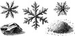 © Artem - Intricate engraved snowflakes falling with a touch of nature's elements