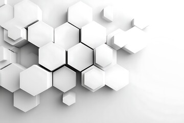 white geometric hexagonal pattern abstract background