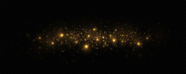 Wall Mural - magical sparks of dust shining with special light. beautiful christmas light effect with glowing and