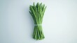 © Johannes - A bundle of fresh green asparagus spears, Their slender forms exuding vitality, Set against an isolated white background to underscore their crispness.