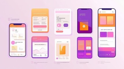 corporate website abstract concept vector illustration set. ui and ux design, website maintenance, w