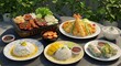 © Zanzaa - A delicious spread of Asian food, ready to eat.