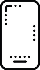 Wall Mural - minimal black smartphone icon design simple black and white smartphone silhouette