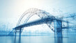 © YoursTrulyPhotos - Intricate architectural blueprint of a modern bridge design—symbolizing engineering precision, innovation, structural integrity, and the fusion of technical planning with architectural vision.