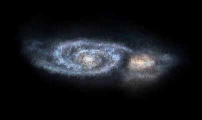 Wall Mural - whirlpool galaxy 3d particle visualization