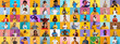 © Prostock-studio - A vibrant collection featuring diverse individuals in various poses and expressions against bright backgrounds.