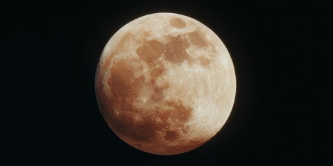 Poster - High-Resolution Full Moon with Detailed Craters and Maria Isolated on Transparent Background for Astronomical Design and Celestial Observation