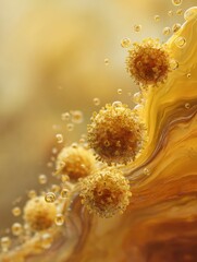 Aufkleber - Close-up of Covid Variant Coronavirus Cells Under Microscope Showing Detailed Viral Structure for Pandemic Research and Infectious Disease Control Innovation