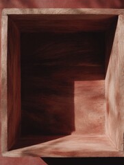 Poster - Minimalist Handcrafted Wooden Storage Box Interior with Natural Grain Texture and Clean Rectangular Design for Sustainable Home Organization