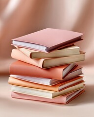 Aufkleber - Organized stack of pastel-colored official documents and legal papers symbolizing efficient administrative management and modern systematic record keeping