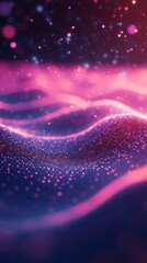 Wall Mural - Digital technology cosmic particle star Sea illustration poster background