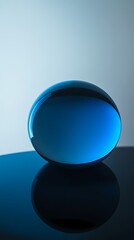 Wall Mural - digital technology blue abstract sphere curve illustration poster background